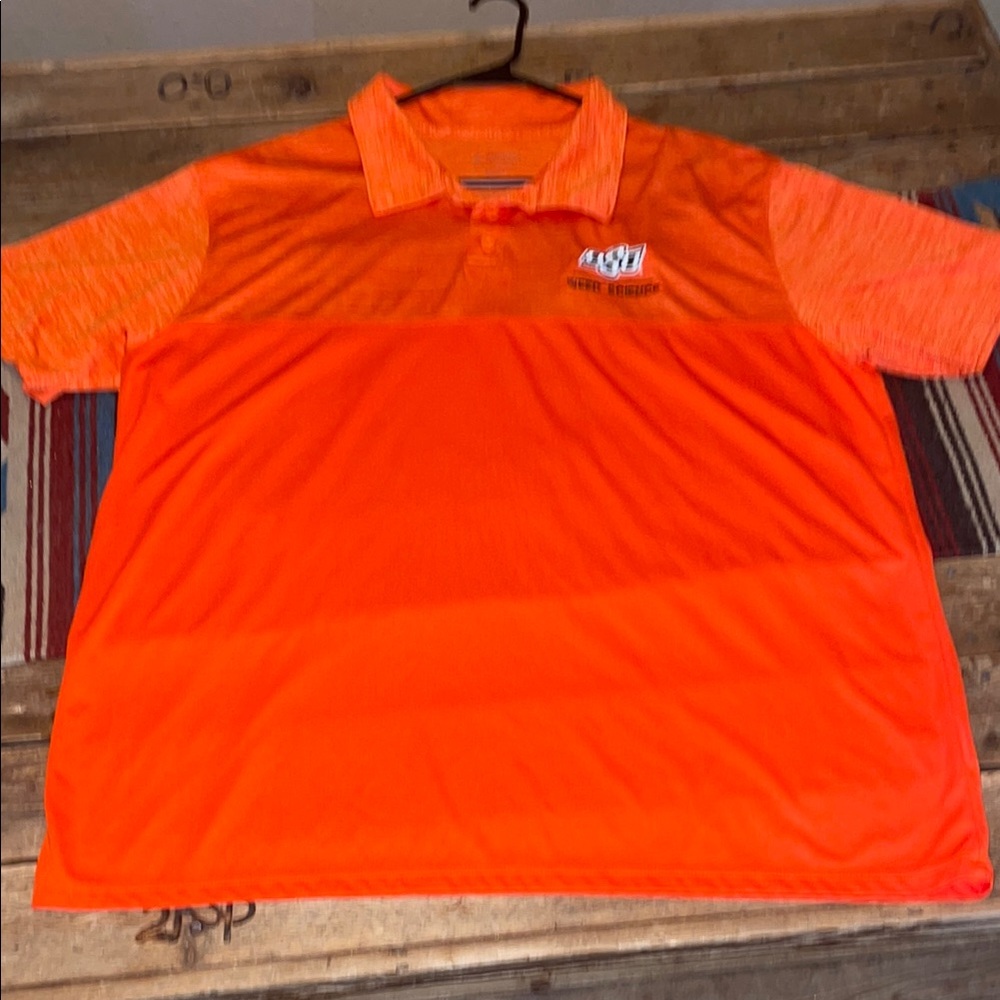 Orange Polo Shirt W/Oklahoma State University Weed Science emblem.